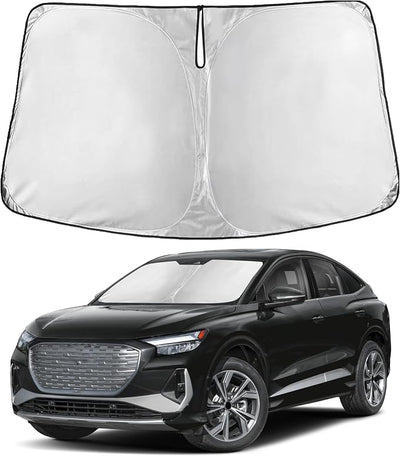 EcoNour Windshield Sunshade Compatible for Audi Q4 e-tron, Sportback 2022-2024 2025 2026, Sun Visor for Front Windshield & Window Sun Shade Cover, UV Heat Blocker & Protector, Car Accessories