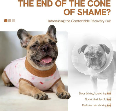 SAWMONG Recovery Suit for Dogs Female Male, Breathable Dog Onesie Body Suit After Surgery Spay Neuter, Professional Pet Surgical Suit, Substitute E-Collar Cone (Pink, 2XL)