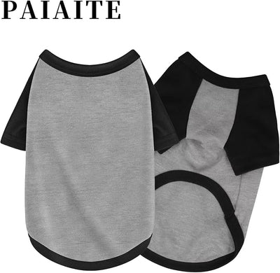 Stylish Grey Color Block Dog Shirt: Premium Polyester, Comfortable, Breathable, and Wrinkle-Resistant. Perfect Apparel for Small, Medium, & Large Dogs, a Must-Have for Pet Lovers S