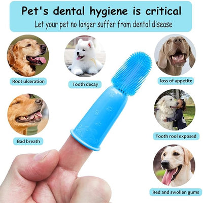 360 ° Dog Toothbrush Pet Toothbrush 360 ° Finger Toothbrush Medium and Large Dogs
