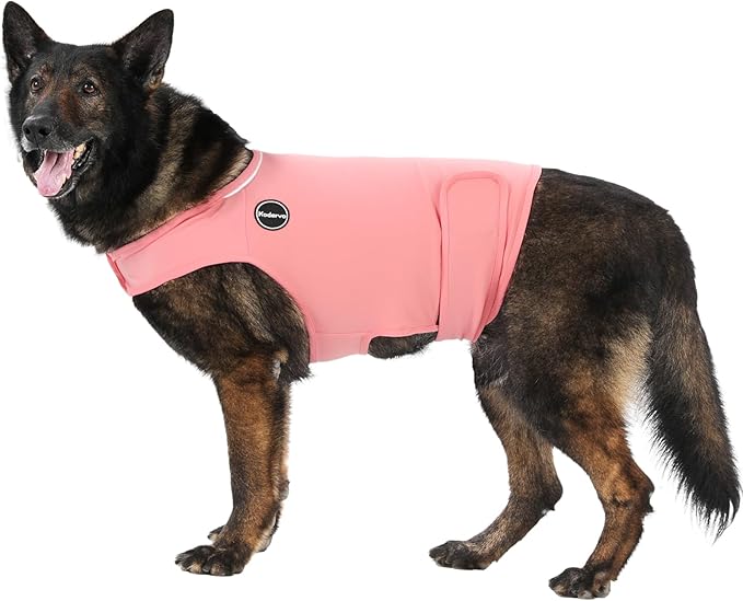 Dog Anxiety Jacket, Skin-Friendly Dog Calming Shirt - Dog Coat for Thunder, Fireworks, Vet Visits and Separation - Keep Pet Calm Without Medicine & Training, Anti Anxiety, Pink, X-Large