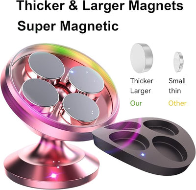 Coolpow【2 Packs Magnetic Phone Holder for Car【Strong Magnet】 Phone Holders for Your Car Phone Holder Mount【4 Metal Plate】 Universal Car Accessories for Women Men for iPhone Samsung Speakerphones