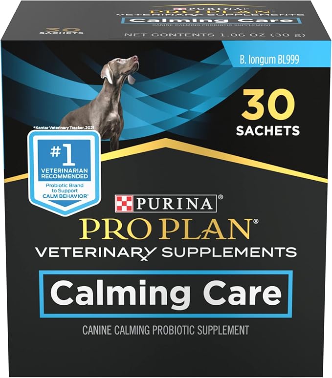 Pro Plan Veterinary Supplements Calming Care Dog Probiotic Powder for Behavioral Support, 30-Pack