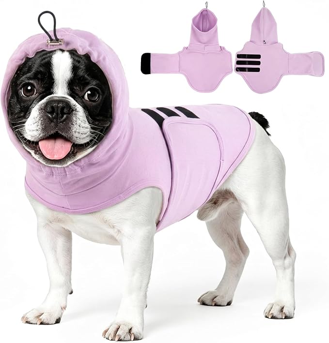 MIGOHI Dog Anxiety Shirt | Breathable Calming Vest for Medium Dogs,Anxiety Jacket for Dogs Vet Visit,Travel, Separation,Fireworks,Storms,Dog Vest for Anxiety to Stop Panting & Hiding,Purple,L