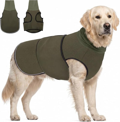 AOFITEE Dog Anxiety Vest, Thunder Jacket for Dogs Anxiety Extra-Large, Breathable Pet Calming Shirt for Fireworks, Thunder, Travel, Separation, Anti-Anxiety Pets Calming Vest with High Collar, XXL