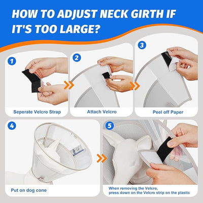 Dog Cone Collar with Soft Liner to Stop Licking, Elizabeth Recovery Collar After Surgery for Large Medium Dogs, Comfortable Pet Head Cone Alternative for Neutering Spay Injury (M)