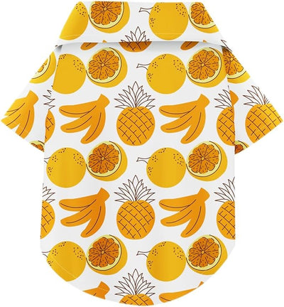 Hawaiian Dog Shirt – Lightweight and Breathable Summer T-Shirt with Tropical Prints, Fun Beach Outfit for Small, Medium, and Large Dogs, Perfect for Hot Days and Outdoor Vacation.Fruit XL