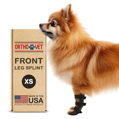Standard Front Leg Brace for Dogs with Injuries, Arthritis, or Licking Prevention, Durable & Lightweight Post-Surgery Protection for Pets - XS