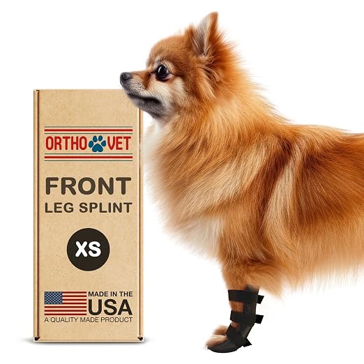 Standard Front Leg Brace for Dogs with Injuries, Arthritis, or Licking Prevention, Durable & Lightweight Post-Surgery Protection for Pets - XS