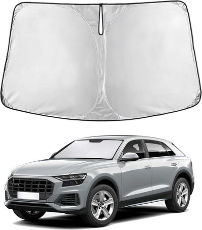 EcoNour Windshield Sunshade Compatible for Audi Q8 2019-2024 2025 2026, Sun Visor for Front Windshield & Window Sun Shade Cover, UV Heat Blocker & Protector, Car Accessories