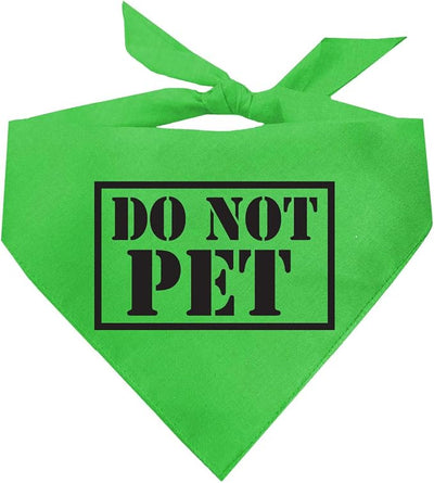 Do Not Pet Dog Bandana (Lime Green, OS 837)