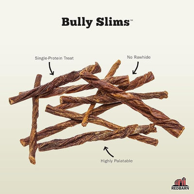 Redbarn Bully Slims Esophagus Dog Treats – 4.7 oz Bag – Single Protein Made with Natural Beef Esophagus, Slow-Roasted for Maximum Flavor – No Rawhide, Highly Digestible Chew, Gluten-Free (Pack of 2)