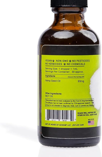 HEAL - Pet Hemp Oil for Dogs - Immune System & Senior Dog Support - Neurological & Adrenal Balance - Daily Wellness Drops