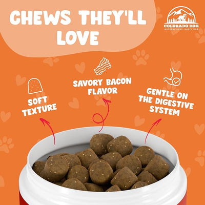 Colorado Dog Company Hemp Calming Chews for Dogs Anxiety Relief - 120 Count - USA Made - 350 MG Per Calming Treat for Dogs