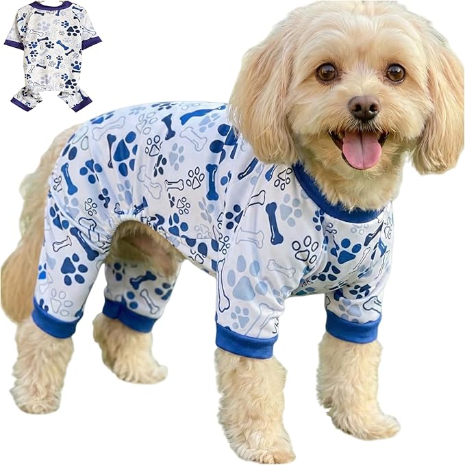 Dog Pajamas & Onesie for Small Medium Dogs, Ultra-Premium Pjs XL | Vet-Approved Hypoallergenic Polyester, Lightweight, Breathable & Won't Overheat, Gentler on Skin, Size XL (Pet: 14-18lbs)