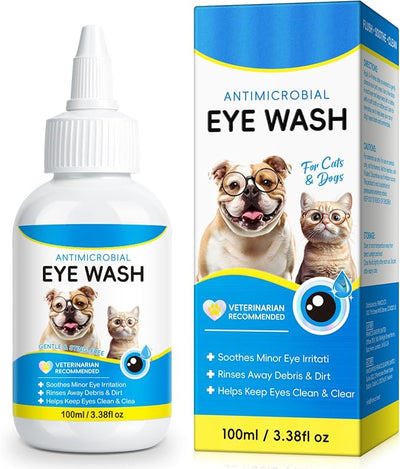 Daiasns Cataract Drops for Dogs, Eye Drops for Eye Infection Treatment, Relieving Itching & Irritation, Vet-Recommended Pink Eyes and Tear Stain Cleaner for Dogs and Cats - 3.38oz