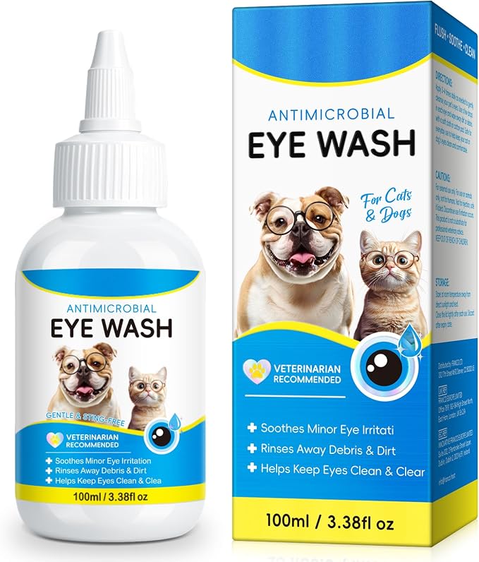 Daiasns Cataract Drops for Dogs, Eye Drops for Eye Infection Treatment, Relieving Itching & Irritation, Vet-Recommended Pink Eyes and Tear Stain Cleaner for Dogs and Cats - 3.38oz