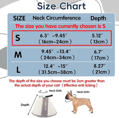 Soft Small Dog Cone Collar Alternative, Comfortable Elizabethan Dog Neck Pillow Cone for Small Dogs (Yorkshire Chihuahua), Protective Adjustable Head Recovery Cone After Surgery Anti Licking for Pup