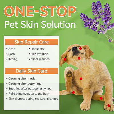 puyrzoe Itch Relief & Hot Spot Spray Treatment for Dogs & Cats - Natural Extract Formula for Anti Itch, Allergy Relief, Stop Scratching, Lickable, Wound Care Spray for All Animals (4.06 Fl Oz)