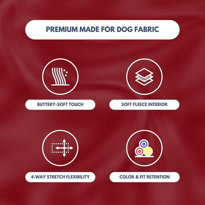 Spark Paws Dog Hoodie – Premium Dog Sweater for Small, Medium, and Large Dogs | Warm Outfits for French Bulldogs, Pitbull, Puppy, Winter Jacket Alternative - Burgundy - M