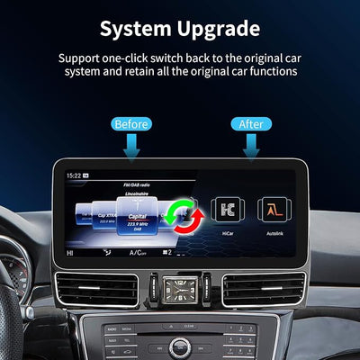 Wireless CarPlay/Android Auto 12.3 Inch Touchscreen for Mercedes Benz GLE/GLS (2016-2018) with NTG5.0/5.1/5.2 System, Car Radio Receiver, Multimedia, Bluetooth, Car Stereo