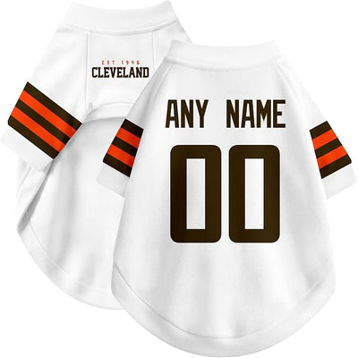 Cleveland Dog Clothes Jersey Style Personalized Pet T Shirt with Custom Name Number for Small Medium Large Dogs