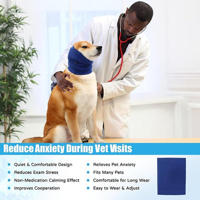 Dog Calming Hoodie Ear Muffs Noise Protection, Dog Hoodie Hematoma Ear Wrap, Ear Covers for Bath, Thunderstorms