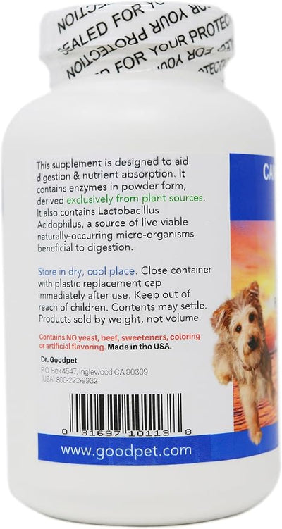 Digestive Enzymes + Probiotics for Dogs – Gut Health & Sensitive Stomach Support – Helps Relieve Gas, Bloating & Improve Digestion – Daily Digestive Aid Powder – 112 Servings – Dr. Goodpet
