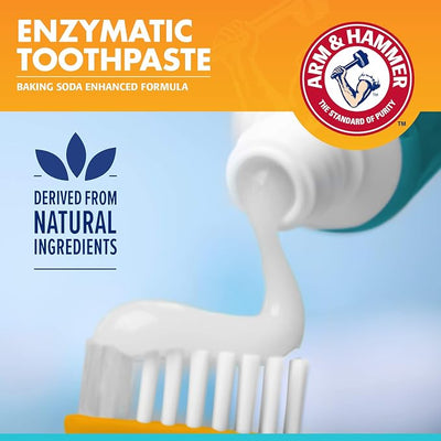 Arm & Hammer for Pets Enzymatic Dog Dental Care Kit, Chicken Flavor Toothpaste with Baking Soda for Plaque, Tartar, and Bad Breath, Double-Sided Toothbrush and Finger Brush Included, 2.5 Oz
