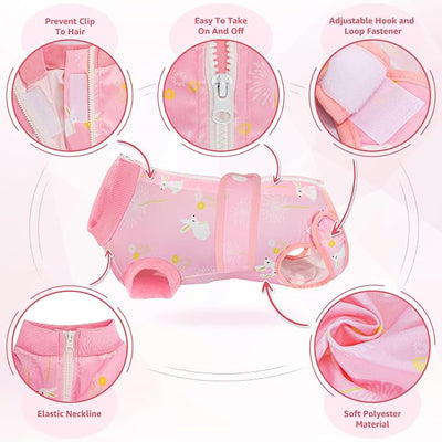 Lukovee Recovery Suit for Dogs, Zipper On Recovery Suit for Female Male Dog, Onesie Abdominal Wounds Cone E-Collar Alternative Prevent Licking Spay Recovery Suit (M, 2PI)