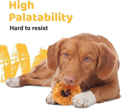 iPaw 10 Pcs Value Pack Turkey Tendons for Dogs, Single Protein, Hypoallergenic, All Natural Human Grade Puppy Chew, Rawhide Alternative Dog Treats, Ring (Small)