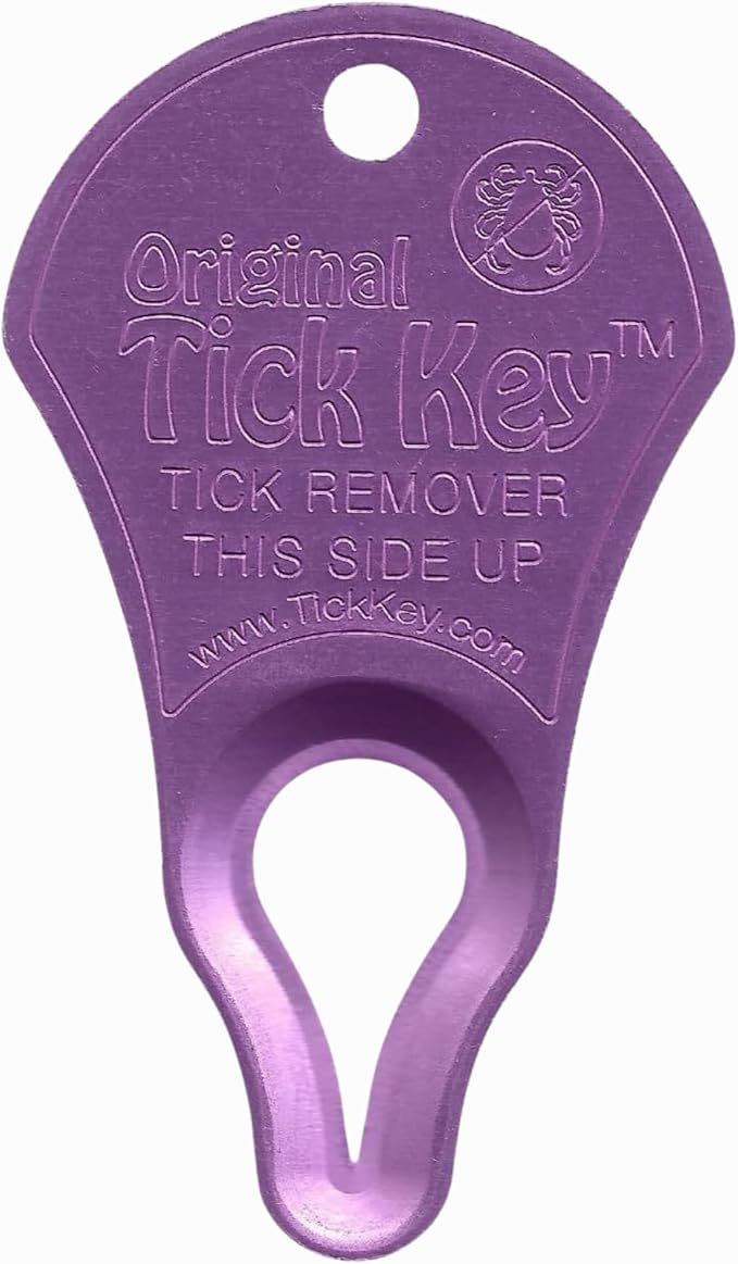 The Original Tick Key - Tick Detaching Device - Portable, Safe and Highly Effective Tick Detaching Tool (Magenta)