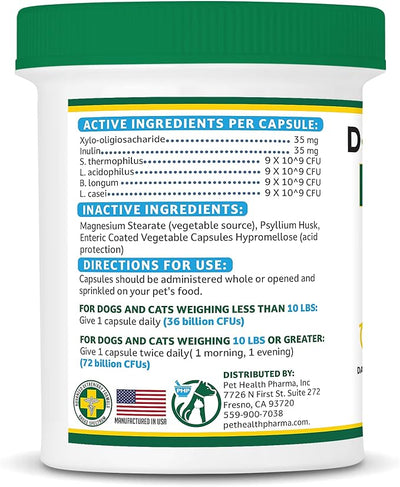 NEPHROMAX™ Synbiotic Capsules Dogs Cats -36 Billion CFU- Kidney Support Supplement for Cats & Dogs, Probiotics & Prebiotics for Digestive Health, Small & Easy-to-Swallow Capsules Made in USA(240 Caps)