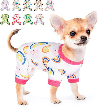 Dog Pajamas Pjs Soft Stretchy Dog Clothes for Small Dogs Girl Boy Medium Size Dogs Spring Summer Puppy Clothes Doggie Onesies Cat Pet Jammies Outfit