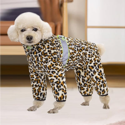 Polar Fleece Dog Coats for Small Medium Dogs, Winter Jacket Sweater Vest Bodysuit, Four-Legged Warm Clothes Pajamas