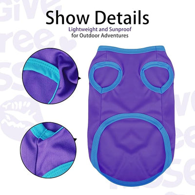 Color-Blocked Dog Tank Top with Playful Heat Transfer Designs – Lightweight Polyester Shirt for Small,MediumDogs, Perfect for Casual Outings.I Give Free Kisses Deep Purple XL