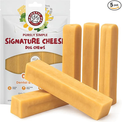 Majestic Pet Himalayan All-Natural Cheese Dog Chews - Long Lasting Dental Chew for Dogs - Healthy Pet Treats with Beneficial Ingredients (Dental & Bone Support, XL, 5 Pack)