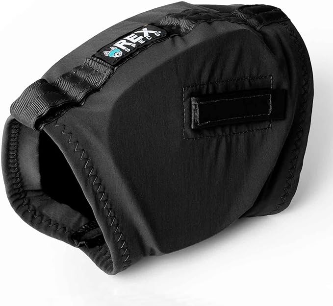 Rex Specs Ear Pro | Noise Cancelling Ear Wraps for Dogs | Dog Ear Muffs Noise Protection (02, Black)