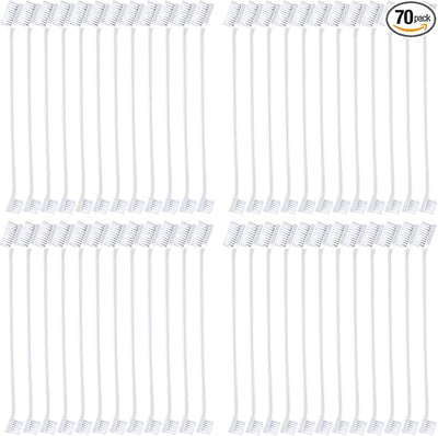 Honeydak Dog Toothbrush Bulk Dual Headed Dental Brushes Dogs Tooth Brushing Kit Long Handle Pet Tooth Brush for Puppy Large Small Cats and Most Pets Teeth Cleaning Dental Supplies(70 Pcs,White)