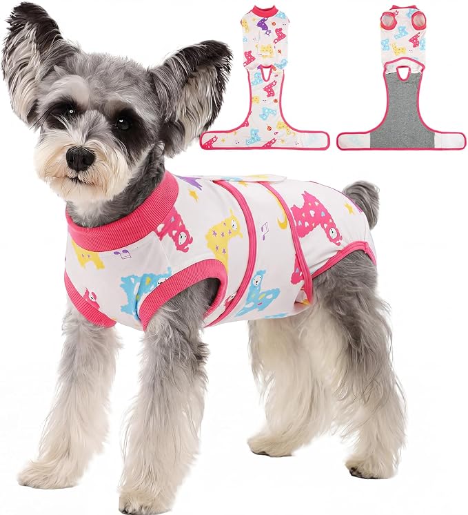 Kuoser Recovery Suit for Dogs After Surgery, Dog Surgical Recovery Suit Female Male Spay Neuter, Anti-Licking Dog Onesie for Abdominal Wounds Skin Disease, Pet Surgery Bodysuit Cone Alternative, XS