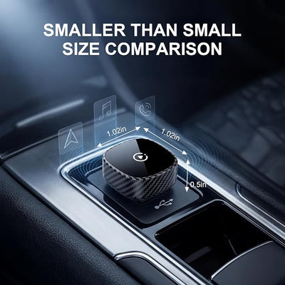 Wireless CarPlay Adapter for Apple iPhone & Android Auto 2026 Upgrade - Bluetooth & Wi-Fi, Plug & Play, 3X Fast Auto-Reconnect, No Latency, Convert Wired to Wireless Car Play Adapter (Black)