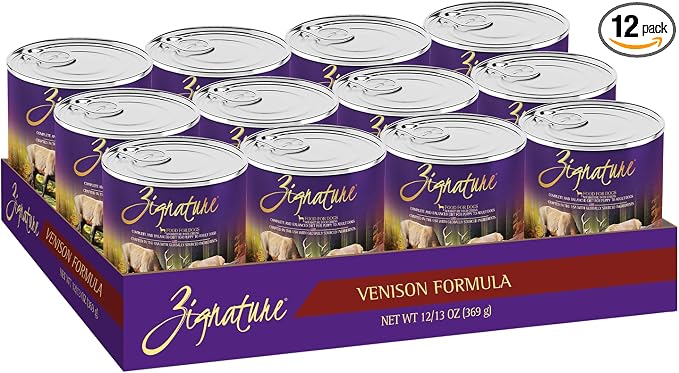 Zignature Venison Limited Ingredient Formula Wet Dog Food 13oz, case of 12