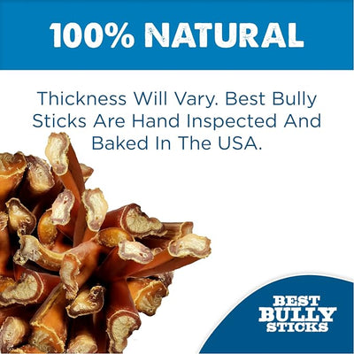 Best Bully Sticks 6 Inch Bully Sticks for Dogs - 5 Count (Pack of 1) - Natural, Easily Digestible, Grass-Fed Beef, Grain and Rawhide Free - Trial Size