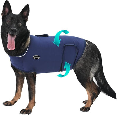 Meifsou Dog Anxiety Vest, Skin-Friendly Thunder Jacket for Dogs, Dog Calming Shirt for Thunder, Fireworks, Vet Visits and Separation - Keep Pet Calm Without Medicine & Training, Anti Anxiety for Dogs