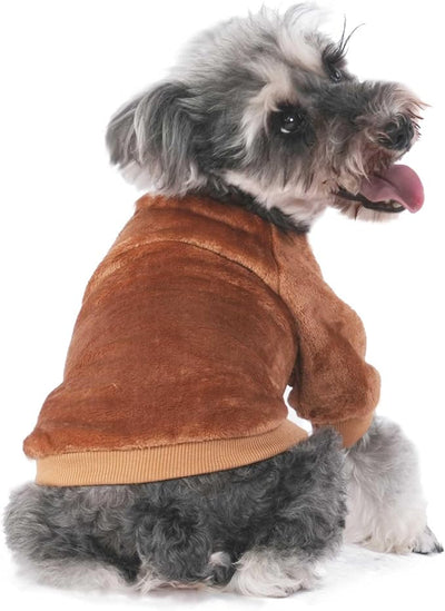 FabriCastle Small Dog Sweaters, 3-Pack Dog Clothes for Small Dogs Boy & Cats, Soft and Warm Pet Coats XXS - XXL, Winter Pet Jackets, Doggy Apparel Costumes Outfits (Camel,Khaki,Olive, XX-Large)