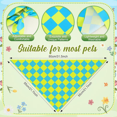 Weewooday 50 Pcs Cartoon Dog Bandana Bulk for Hippie Paw Print Flower Adventure Cute Triangle Soft Dog Bibs Summer Theme Birthday Party Supplies for Small Medium Large Costume 31.5 x 21.7 X21.7 Inch