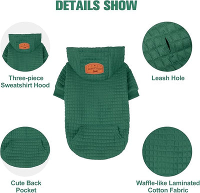 BEAUTYZOO Dog Hoodie for Small Medium Large Dogs, Winter Fall Warm Dog Clothes for Puppy S M Sized Dogs Girl Boy, Dog Sweater Shirt Hoodies with Pocket Bulldog Pitbull Cat Clothing Coat