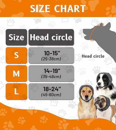 Dog Ear Covers, Elastic Dog Ear Wrap for Hematoma, Bathing, Drying, Grooming and Swim, Waterproof Dog Ear Protector for Noise Sensitivity Relief (L-Head Size (18"~24"))