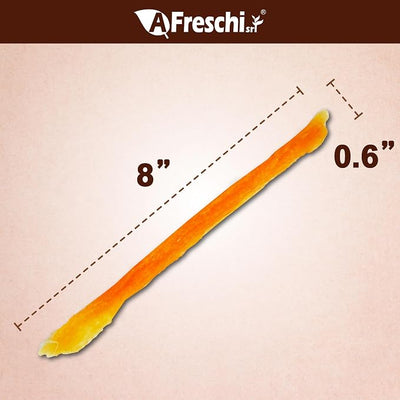 A Freschi srl Turkey Tendons for Dogs, USA-Sourced Human Grade, Rawhide-Free Long-Lasting Puppy Chews, All Natural Hypoallergenic Dog Treats for Small Breeds, 3.53 oz Pack Strips