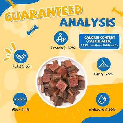 gazeupon Soft Dog Jerky Treats for Large Dogs, Triple Flavored Meat Bites, Healthy Training Snacks Made with Real Chicken, Duck, Beef